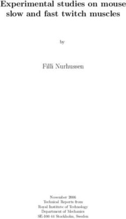 Experimental studies on mouse slow and fast twitch muscles - Filli Nurhussen by