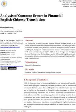 Analysis of Common Errors in Financial English-Chinese Translation