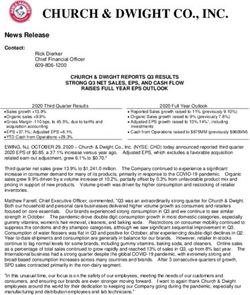 CHURCH & DWIGHT CO., INC - Investors