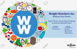 Weight Watchers Inc. Wellness that Works - Master Thesis | Private Equity Challenge - RUN