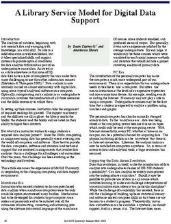 A Library Service Model for Digital Data Support