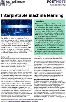 Interpretable machine learning - UK Parliament