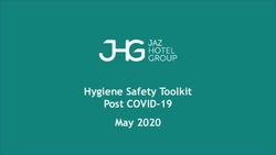 Hygiene Safety Toolkit Post COVID-19 May 2020 - Ferien ...