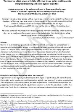 No room for gifted amateurs': Why effective future policy-making needs integrated learning and cross-agency expertise - Melbourne School of ...