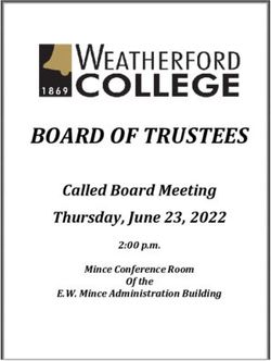 BOARD OF TRUSTEES Called Board Meeting Thursday, June 23, 2022 - 2:00 p.m. Mince Conference Room - Weatherford College
