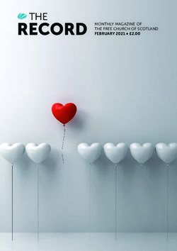 RECORD THE MONTHLY MAGAZINE OF THE FREE CHURCH OF SCOTLAND FEBRUARY 2021 £2.00 - Stirling Free Church