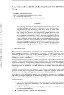 A LITERATURE STUDY OF EMBEDDINGS ON SOURCE CODE