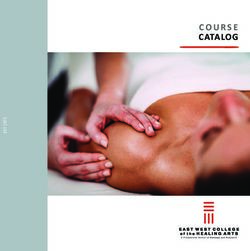 CATALOG - East West College of the Healing Arts