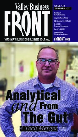 VbFRONT.com VIRGINIA'S BLUE RIDGE BUSINESS JOURNAL - Valley Business FRONT