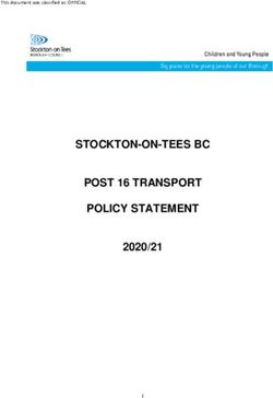 STOCKTON-ON-TEES BC POST 16 TRANSPORT POLICY STATEMENT 2020/21
