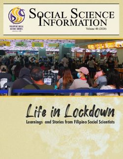 Life in Lockdown Learnings and Stories from Filipino Social Scientists