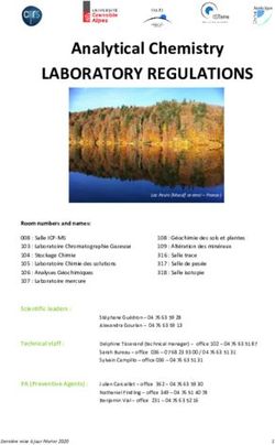 LABORATORY REGULATIONS - Analytical Chemistry - ISTerre