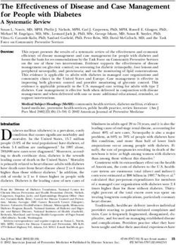 The Effectiveness of Disease and Case Management for People with Diabetes