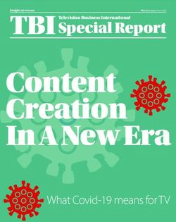 Content Creation In A New Era - Special Report - What Covid-19 means for TV - TBI Vision