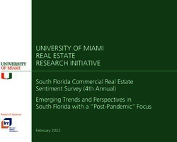 UNIVERSITY OF MIAMI REAL ESTATE RESEARCH INITIATIVE - South Florida Commercial Real Estate Sentiment Survey (4th Annual) Emerging Trends and ...
