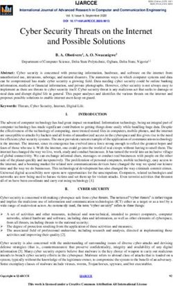 Cyber Security Threats on the Internet and Possible Solutions - IJARCCE