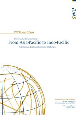 From Asia-Pacific to Indo-Pacific - SWP Research Paper Felix Heiduk and Gudrun Wacker - Stiftung Wissenschaft und ...