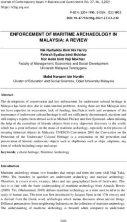 ENFORCEMENT OF MARITIME ARCHAEOLOGY IN MALAYSIA: A REVIEW
