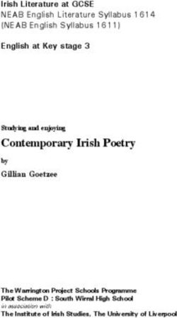 Contemporary Irish Poetry - Studying and enjoying