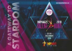 2018 DECEMBER 2018 01-04 - TALENT CLUB - Indywood Talent Hunt