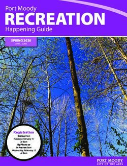 Port Moody RECREATION - Happening Guide SPRING 2020 - City of Port Moody