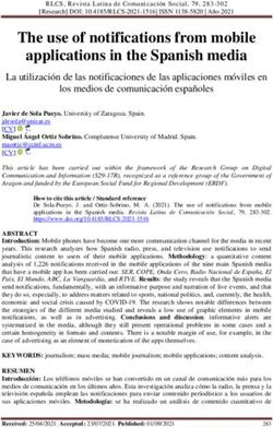 The use of notifications from mobile applications in the Spanish media