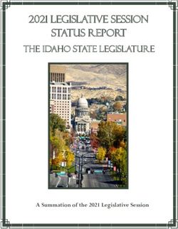 2021 Legislative session status Report - The Idaho State Legislature - A Summation of the 2021 Legislative Session