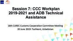 Session 7: CCC Workplan 2019-2021 and ADB Technical Assistance - 18th CAREC Customs Cooperation Committee Meeting 20 June 2019: Tashkent, Uzbekistan