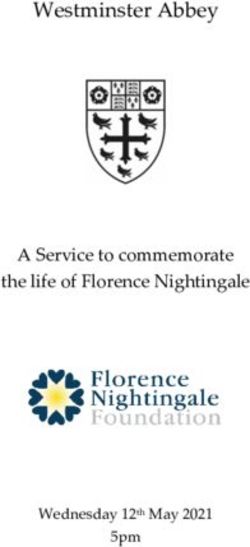 Westminster Abbey - A Service to commemorate the life of Florence Nightingale - Wednesday 12th May 2021
