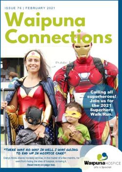 Connections ISSUE 76 | FEBRUARY 2021Waipuna - Waipuna Hospice