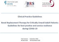 Clinical Practice Guidelines Renal Replacement Therapy for Critically Unwell Adult Patients: Guidelines for best practice and service resilience ...