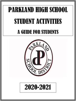 PARKLAND HIGH SCHOOL STUDENT ACTIVITIES - A GUIDE FOR STUDENTS 2020-2021