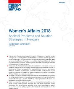 Women's Affairs 2018 Societal Problems and Solution Strategies in Hungary - Bibliothek der Friedrich-Ebert-Stiftung