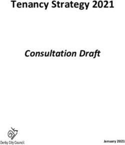 Tenancy Strategy 2021 - Consultation Draft - January 2021 - Derby City Council