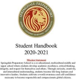 Student Handbook 2020-2021 - Springdale Preparatory School