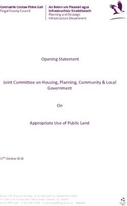 Opening Statement Joint Committee on Housing, Planning, Community & Local Government Appropriate Use of Public Land