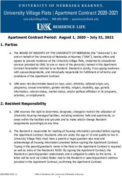 Apartment Contract Period: August 1, 2020 - July 31, 2021 - University of ...