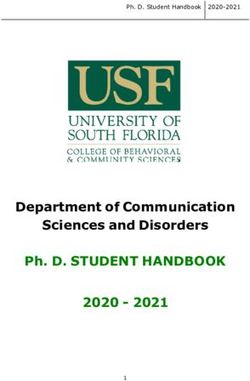 Ph. D. STUDENT HANDBOOK - Department of Communication Sciences and Disorders 2020 2021 - Ph. D. Student Handbook 2020-2021 - University of ...