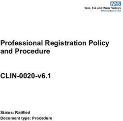 Professional Registration Policy and Procedure CLIN-0020-v6.1 - Status: Ratified Document type: Procedure