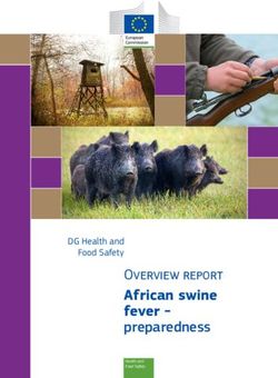 African swine fever - Overview report DG Health and Food Safety - preparedness