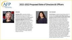 2021-2022 Proposed Slate of Directors & Officers - AFP Toronto