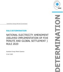NATIONAL ELECTRICITY AMENDMENT (DELAYED IMPLEMENTATION OF FIVE MINUTE AND GLOBAL SETTLEMENT ) RULE 2020 - RULE DETERMINATION - AEMC