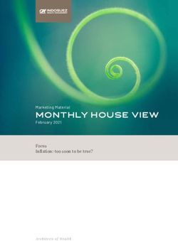 MONTHLY HOUSE VIEW Marketing Material - Focus Inflation: too soon to be true? - Indosuez Wealth ...