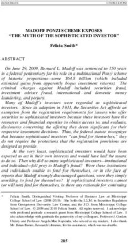 MADOFF PONZI SCHEME EXPOSES "THE MYTH OF THE SOPHISTICATED INVESTOR"