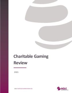 Charitable Gaming Review - 2021 AGLC CHARITABLE GAMING REVIEW 2021
