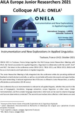 AILA Europe Junior Researchers 2021 - Colloque AFLA: ONELA1