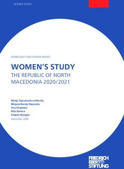 WOMEN'S STUDY THE REPUBLIC OF NORTH MACEDONIA 2020/2021 - SCIENCE STUDY - DEMOCRACY AND HUMAN RIGHTS - Bibliothek der Friedrich-Ebert-Stiftung