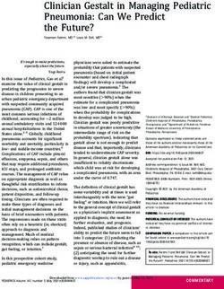 Clinician Gestalt in Managing Pediatric Pneumonia: Can We Predict the Future?