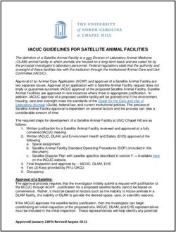 IACUC GUIDELINES FOR SATELLITE ANIMAL FACILITIES