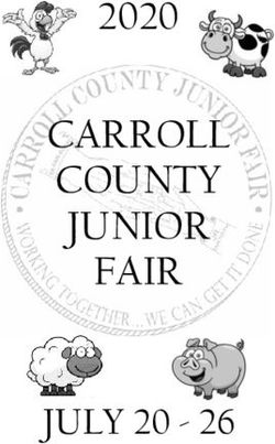 CARROLL COUNTY JUNIOR FAIR 2020 - JULY 20